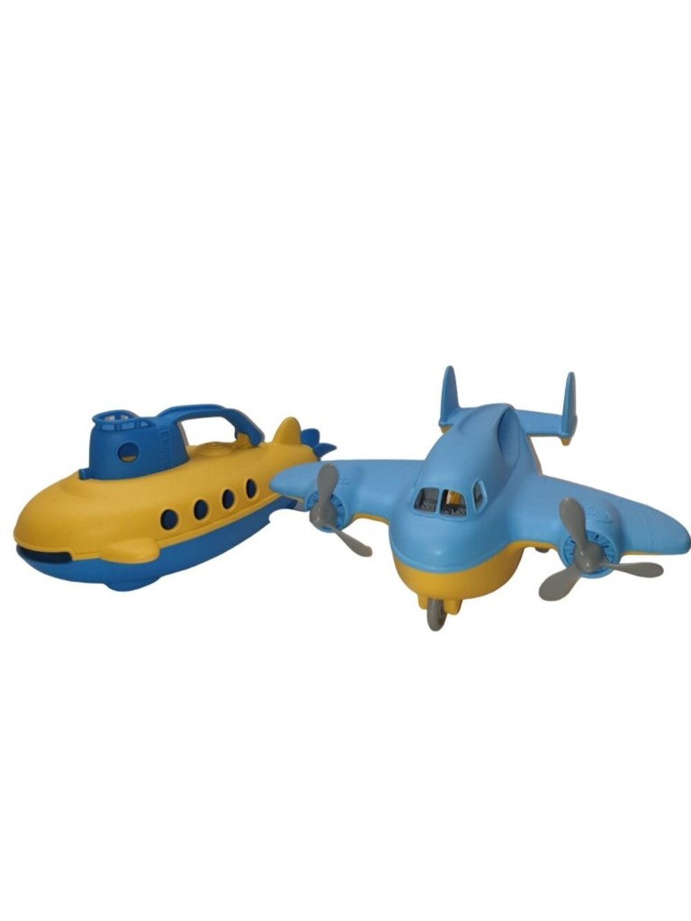 Green Toys Submarine Airplane Set Fun Bath Play Toys Toddler
